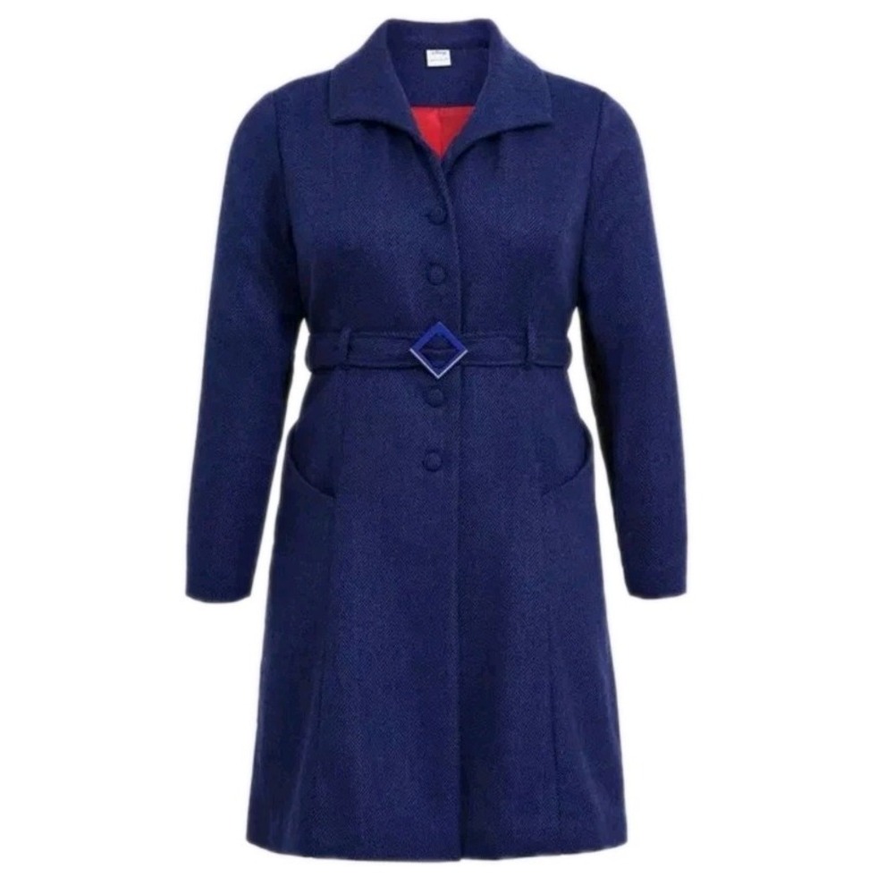 Torrid Disney Her Universe Mary Poppins‎ Cosplay Coat Plus Size 3 3XL Blue Tweed